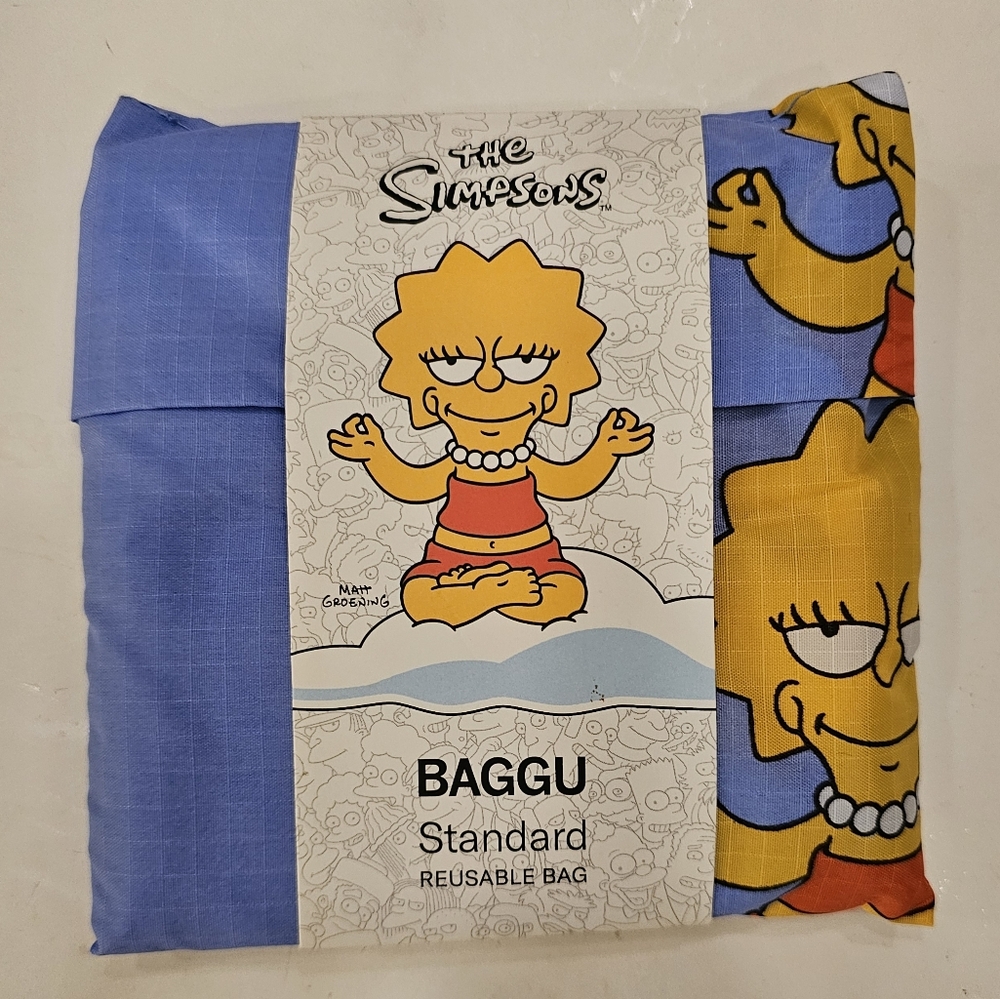 NWT BAGGU x The Simpsons Standard Printed Reusable Tote Lisa Simpson - Picture 4 of 4